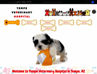 tempeveterinaryhospital.com screenshot