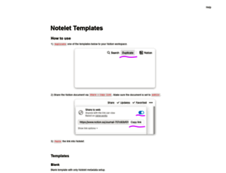 templates.notelet.so screenshot
