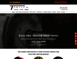 templeelectricmotorrepair.com screenshot