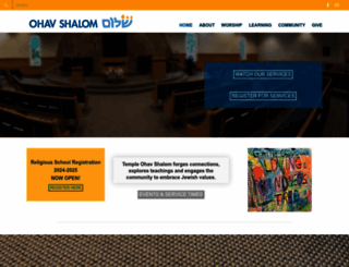 templeohavshalom.org screenshot
