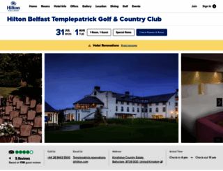 templepatrick.hilton.com screenshot