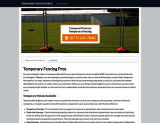 temporaryfencingpros.com screenshot