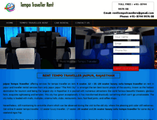 tempotravellerjaipur.co.in screenshot