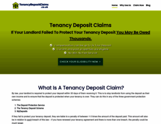 tenancydepositclaims.co.uk screenshot