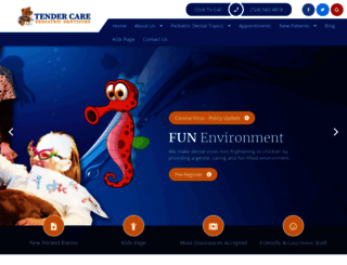 tendercarepediatricdentistry.com screenshot