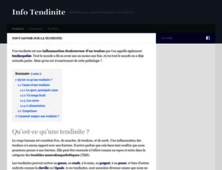 tendinite.fr screenshot