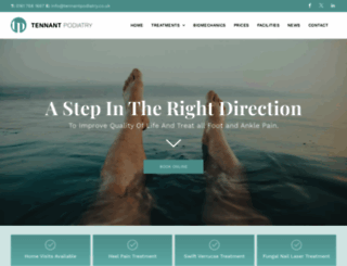 tennantpodiatry.co.uk screenshot