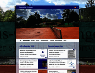 tennis-club-ettlingen.de screenshot