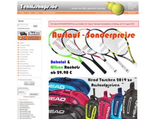 tennisshops.de screenshot