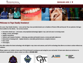 tepefamilydentistry.com screenshot