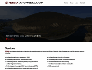 terraarchaeology.com screenshot