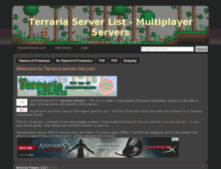 terraria-server-list.com screenshot