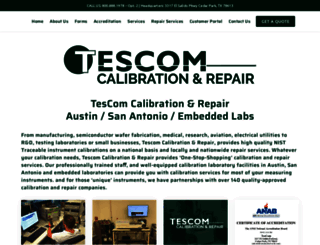 tescomcalibration.com screenshot