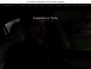tesla.com screenshot