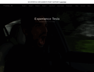 teslamotors.com screenshot