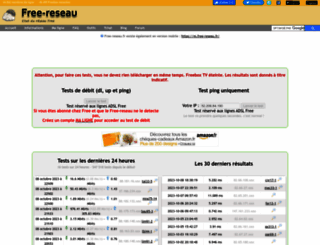 test-debit.free-reseau.fr screenshot