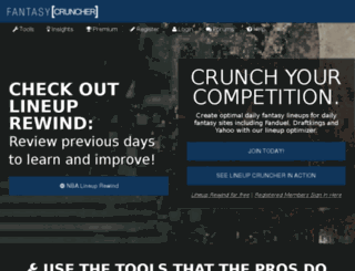 test.fantasycruncher.com screenshot