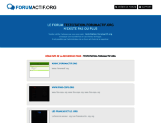 testcitation.forumactif.org screenshot