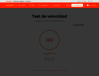 testdevelocidad.euskaltel.com screenshot