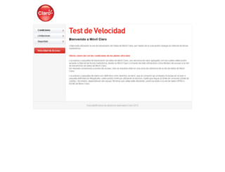 testdevelocidadclaro.com.co screenshot