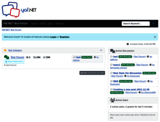 testforum.yetanotherforum.net screenshot