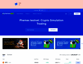 testnet.phemex.com screenshot