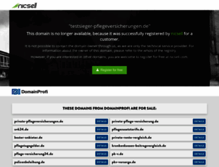 testsieger-pflegeversicherungen.de screenshot