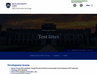 testweb8.rice.edu screenshot