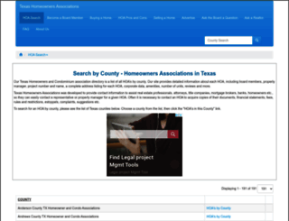 texas-homeowners-associations.com screenshot