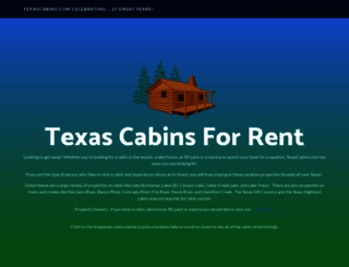 texascabins.com screenshot