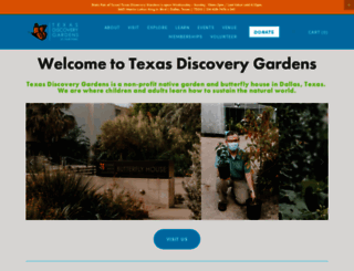 texasdiscoverygardens.org screenshot