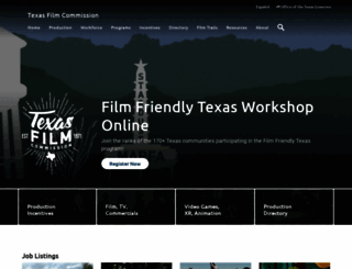 texasfilmcommission.com screenshot