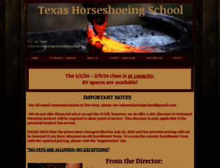 texashorseshoeingschool.com screenshot
