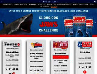 texaslottery.org screenshot