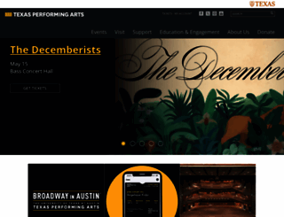 texasperformingarts.org screenshot