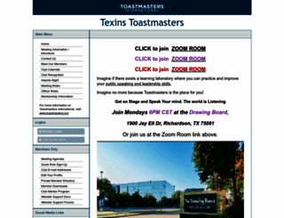 texins.toastmastersclubs.org screenshot