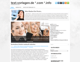 text-vorlagen.de screenshot