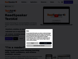 textaid.readspeaker.com screenshot