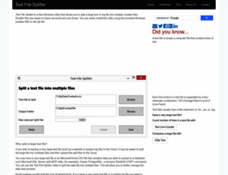 textfilesplitter.org screenshot