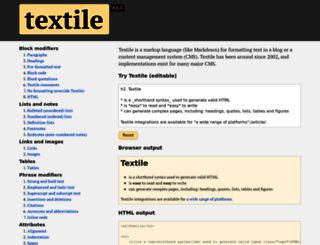 textile-lang.com screenshot