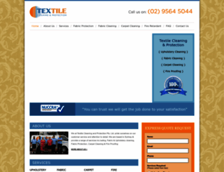 textilecleaning.com.au screenshot