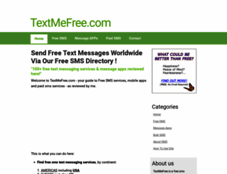 textmefree.com screenshot
