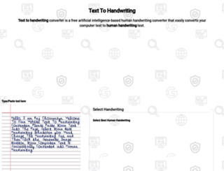 texttohandwriting.com screenshot