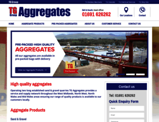tgaggregates.co.uk screenshot