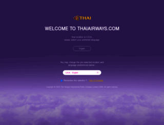 thaiairways.co.in screenshot