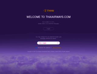 thaiairways.com screenshot