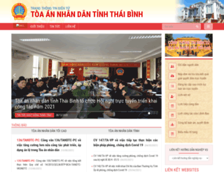 thaibinh.toaan.gov.vn screenshot