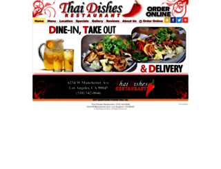 thaidishes-la.com screenshot
