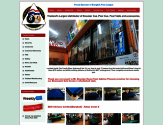 thailandbilliard.com screenshot