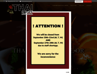 thairosescuisine.com screenshot